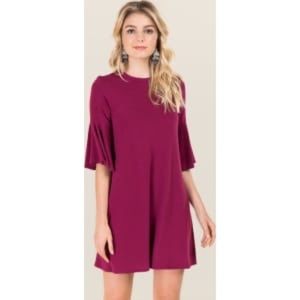 Francesca’s Clair Lantern Sleeve Knit Dress